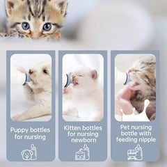 5 Pack Kitten Bottle for Nursing Puppy Milk Kitten Bottles Feeding Kit