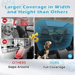 51.2" Wide Dog Car Divider Back Seat Barrier Behind Front Seats