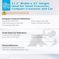 51.2" Wide Dog Car Divider Back Seat Barrier Behind Front Seats