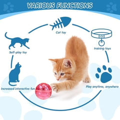 6 Pieces Ghost Hunting Cat Ball Activated Cat Toy