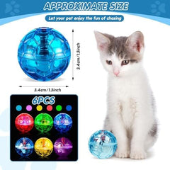 6 Pieces Ghost Hunting Cat Ball Activated Cat Toy