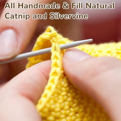 6 Woolen Yarn Crochet Mouse Catnip Toys for Indoor Cats