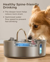 7L/236oz Stainless Steel Dog Water Bowl Dispenser