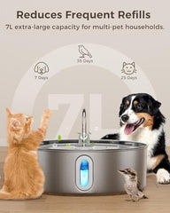 7L/236oz Stainless Steel Dog Water Bowl Dispenser