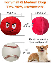 8 Pack Soft Stuffed Plush Balls with Squeakers