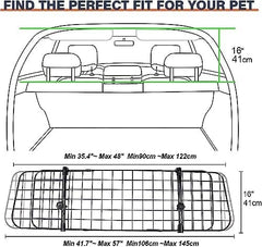Adjustable Dog Car Barrier for SUVs, Vehicles, and Cars