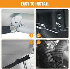 Adjustable Dog Net for Car 35.43" x 31.49"