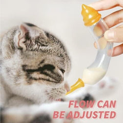 Adjustable Flow Puppy Milk Feeder Glass Tube Water Feeding Bottle for Small Pets