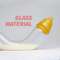 Adjustable Flow Puppy Milk Feeder Glass Tube Water Feeding Bottle for Small Pets