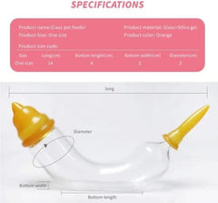 Adjustable Flow Puppy Milk Feeder Glass Tube Water Feeding Bottle for Small Pets