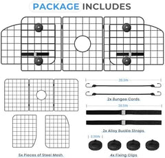 Adjustable Heavy-Duty Wire Mesh Pet Barrier for Car