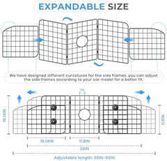 Adjustable Heavy-Duty Wire Mesh Pet Barrier for Car
