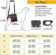 Adjustable Sling Support for Large Dogs Hind Legs, Mobility Aid for Elderly Dogs
