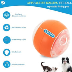 Automatic Motion-Activated Rolling Dog Toy for Large Small Dogs