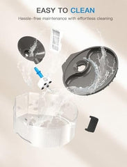 Big Dog Water Bowl Dispenser for Multi-Pets Family (Clear+4Filters+4Sponges)