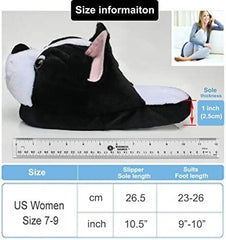 Boston Terrier Animal Plush Slippers for Women