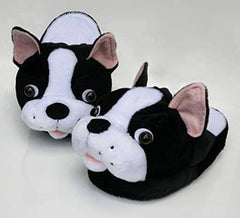 Boston Terrier Animal Plush Slippers for Women