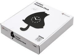 Cartoon-Style Cat-Shaped Pendulum Wall Clock