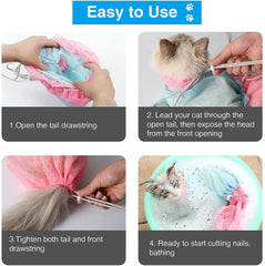 Cat Bag for Nail Trimming, Injection, Medicine Taking