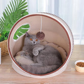 Cat Bed Nest with Hair Ball