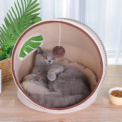 Cat Bed Nest with Hair Ball