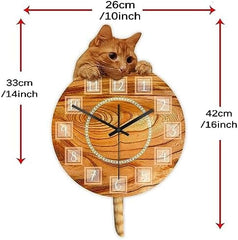 Cat Clock with Moving Tail