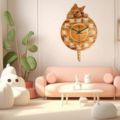Cat Clock with Moving Tail
