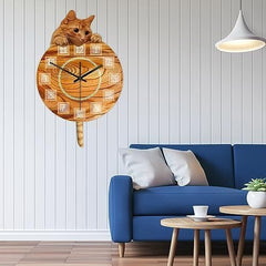 Cat Clock with Moving Tail