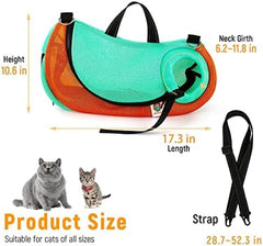 Cat Grooming Bag Adjustable Cat Bathing Bag Anti Scratch Bite Restraint Bag
