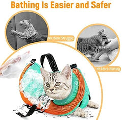 Cat Grooming Bag Adjustable Cat Bathing Bag Anti Scratch Bite Restraint Bag