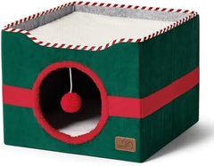 Cat House with Fluffy Ball Hanging