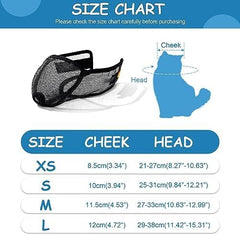 Cat Muzzle for Grooming Nail Trimming with Soft Mesh Covered, Prevent Biting Chewing