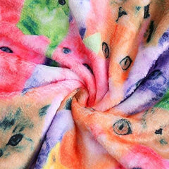 Cat Print Girls Bathrobes Kids Hooded Robes