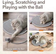 Cat Scratcher Mat with Cat Ball Toy