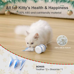 Cat Toy with 3 Feathers Automatic Cat Toys with LED Lights