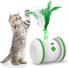 Cat Toy with 3 Feathers Automatic Cat Toys with LED Lights