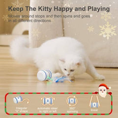 Cat Toy with 3 Feathers Automatic Cat Toys with LED Lights
