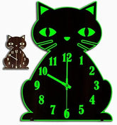 Cat Wall Clock Night Light