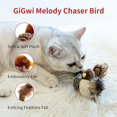 Chirping Bird Cat Toys Realistic Bird Plush Toy