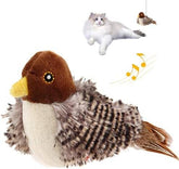 Chirping Bird Cat Toys Realistic Bird Plush Toy
