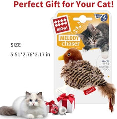 Chirping Bird Cat Toys Realistic Bird Plush Toy