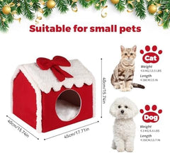Christmas Cat Bed Cave Nest House Cat Igloo