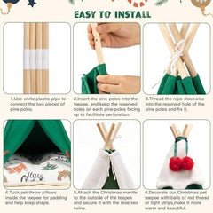 Christmas Cat Bed with Cushion