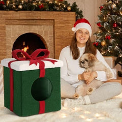 Christmas Cat House Cat Beds for Indoor Cats