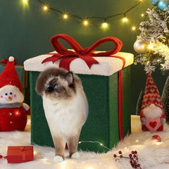 Christmas Cat House Cat Beds for Indoor Cats