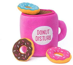 Coffee and Donut Colorful Squeaky Dog Toys