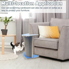 Corner Vertical Kitty Scratch Board with Hanging Ball