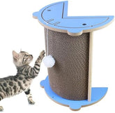 Corner Vertical Kitty Scratch Board with Hanging Ball