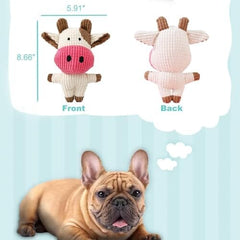 Cow Plush Dog Toy Squeaky