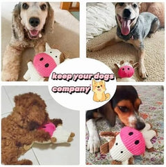 Cow Plush Dog Toy Squeaky
